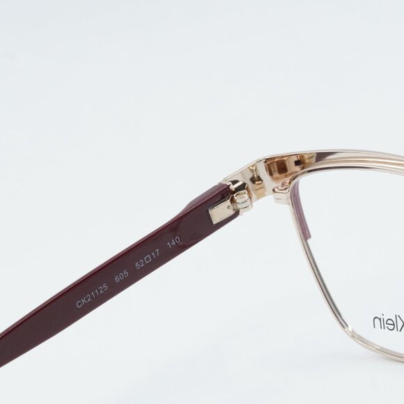 🕶️ New Calvin Klein CK21125 605 Eyeglasses - Burgundy 52mm - Picture 8 of 11